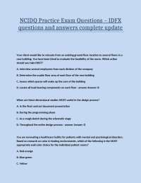 NCIDQ Practice Exam Questions: IDFX - Interior Design Fundamentals