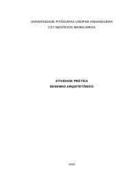 ATIVIDADE PRÁTICA DESENHO ARQUITETÔNICO
