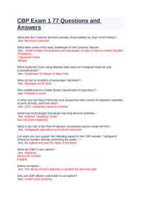 CBP Exam 1 77 Questions and Answers