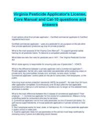Virginia Pesticide License: Core Manual, Exam, & Applicator Categories
