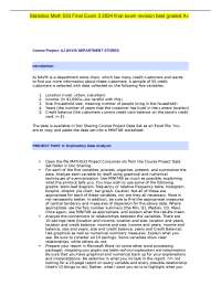 Customer Demographics & Credit Balances: Exploratory Data Analysis for AJ Davis
