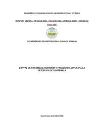 Curvas IDF de Guatemala