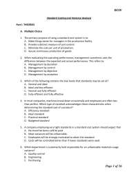 Standard Costing: A Comprehensive Guide with Exercises and Problems