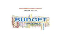 University Master Budget Template