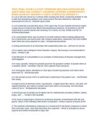  TNCC 9TH REAL EXAM ACTUAL VERIFIED EXAM TEST BANK 250 QUESTIONS AND ANSWERS VERIFIED ANSW