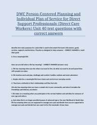 2024 DWC Person-Centered Planning and Individual Plan of Service for Direct Support Profes