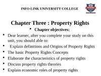 Property Rights: Definitions, Characteristics, and Economic Roles - Prof. Ganamo
