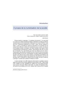 La numérisation de la société : enjeux et perspectives - Prof. Fall