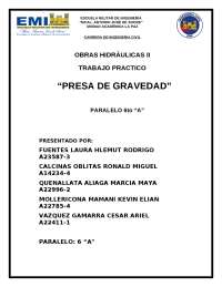 Diseño y construcción de una presa de gravedad