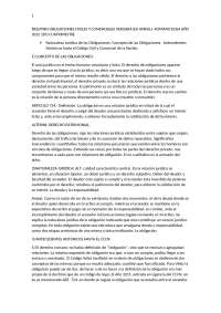 RESUMEN OBLIGACIONES CIVILES Y COMERCIALES VERGARA ROMANO PRIMER PARCIAL 2022 2DO CUATRI