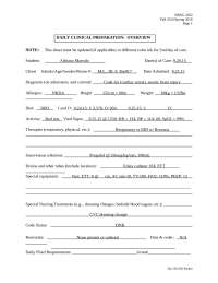 DAILY CLINICAL PREPARATION: OVERVIEW