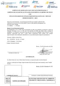 Credenciamento de estágio na educação infantil