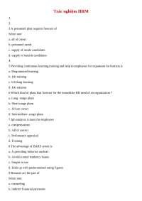 Human Resource Management (HRM) Multiple Choice Questions