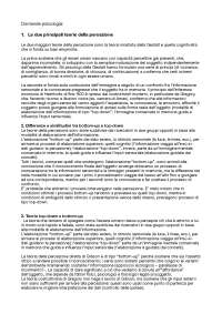 Domande esame psicologia della percezione