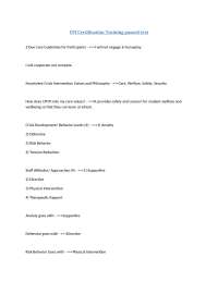 CPI Certification Training: Guidelines, Behavior Levels, Non-verbal Comm.