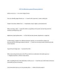 Child Protection and Safety Services: Guidelines and Procedures