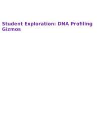 Student Exploration: DNA Profiling Gizmos