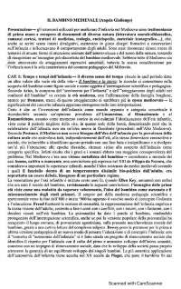 Riassunto del libro “il bambino medievale”