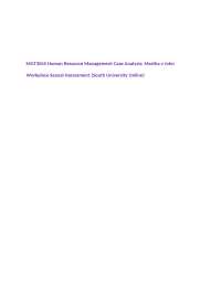 Case Analysis: Martha v John - Workplace Sexual Harassment