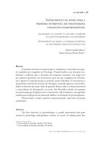 Instrumento de Apoio à Primeira Entrevista em Psicoterapia Cognitivo-Comportamental