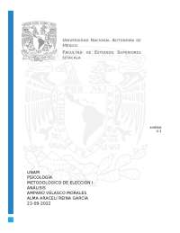 Análisis de datos, sobre estudios en Psicología clínica