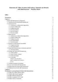 Riassunto "Oltre la punta dell'iceberg. Manuale sui disturbi dell'alimentazione" -S.Sinesi