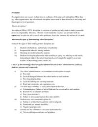 POLICY : DISCIPLINE AT SCHOOL FULL NOTES