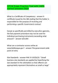 CFCM Exam Practice Test with 100% Correct Answers 2024