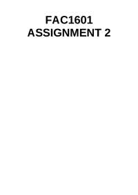 FAC1601 ASSIGNMENT 2