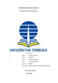 SKOM4436 METODE PENELITIAN KOMUNIKASI