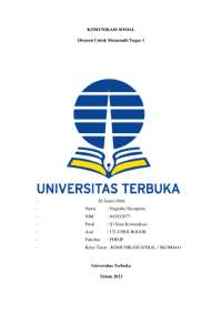 TUGAS 1 KOMUNIKASI SOSIAL SKOM4441