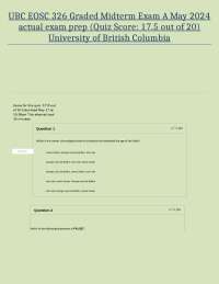 Geology Midterm Exam Preparation: EOSC 326 at University of British Columbia