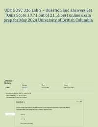 UBC EOSC 326 Lab 2 – Question and answers Set (Quiz Score 19.71 out of 21.5) best online e