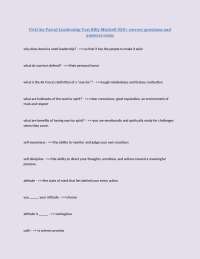 Civil Air Patrol Leadership Test Billy Mitchell 350+ correct questions and answers examCiv