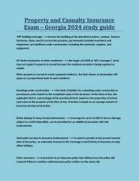 Property and Casualty Insurance Exam – Georgia 2024 study guide