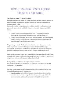 Técnicas de dirección de actores en el proceso de producción audiovisual