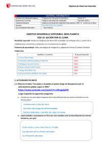 OBJETIVO DESARROLLO SOSTENIBLE: ÁREA PLANETA