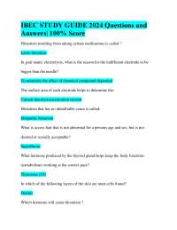 IBEC Study Guide 2024: Questions and Answers for Electrolysis