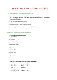 REPASO MATEMATICAS ECUACION