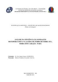 Aplicação da Perfilagem Geofísica em Sondagem de Minério de Ferro