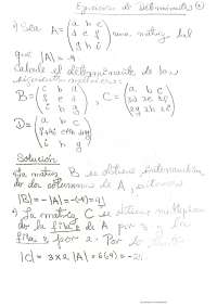 Ejercicios de determinantes