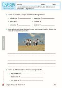 Los determinantes numerales cardinales