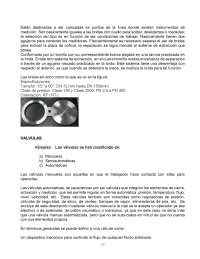 Tipos y especificaciones de válvulas industriales - Prof. Hernández Martínez
