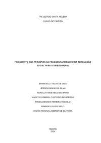 O Princípio da Fragmentariedade e da Adequação Social no Direito Penal
