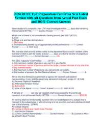 2024 RCFE Test Preparation California New Latest  Version with All Questions