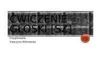 Ćwiczenia głoska sz dyslalia