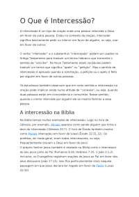 A Importância da Intercessão na Vida Cristã