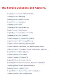 IRC Sample Questions and Answers.