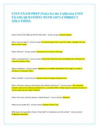 CSST EXAM PREP (Notes for the California CSST EXAM) QUESTIONS WITH 100% CORRECT SOLUTIONS.