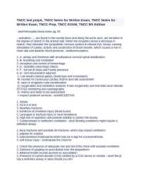 TNCC Test Preparation Notes for Trauma Assessment and Management
